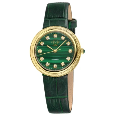 Gv2 By Gevril Arezzo Quartz Diamond Green Dial Ladies Watch 13302