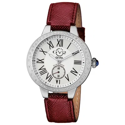 Gv2 By Gevril Astor Diamond Women's Watch In Burgundy