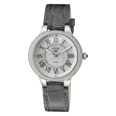 Gv2 By Gevril Astor Ii Mother Of Pearl Dial Ladies Watch 9140-l9 In Red   / Blue / Grey / Mop / Mother Of Pearl / White