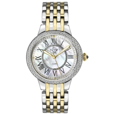 Gv2 By Gevril Astor Ii Quartz Mother Of Pearl Dial Diamond Ladies Watch 9145 In Two Tone  / Gold Tone / Mop / Mother Of Pearl / Yellow