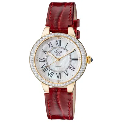 Gv2 By Gevril Astor Ii Women's Watch In Burgundy