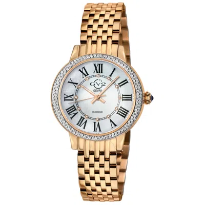 Gv2 By Gevril Astor Iii Mother Of Pearl Dial Quartz Ladies Watch 9151b In Gold Tone / Mop / Mother Of Pearl / Rose / Rose Gold Tone