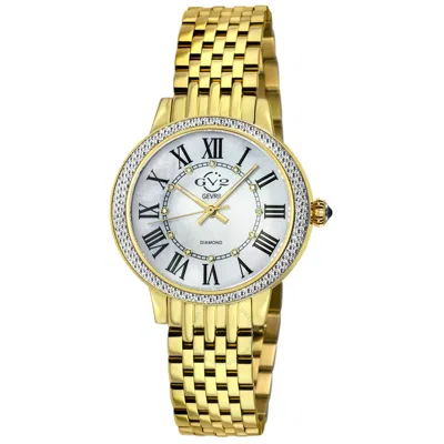 Gv2 By Gevril Astor Iii Mother Of Pearl Dial Quartz Ladies Watch 9152b In Gold