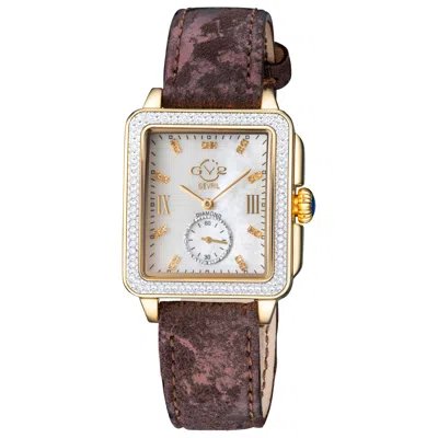 Gv2 By Gevril Bari Diamond Women's Watch In Brown
