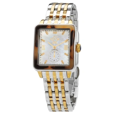 Gv2 By Gevril Bari Tortoise Diamond Mother Of Pearl Dial Ladies Watch 9247b In Neutral