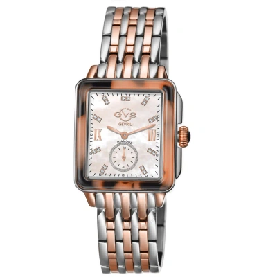 Gv2 By Gevril Bari Tortoise Diamond Mother Of Pearl Dial Ladies Watch 9248b In Two Tone  / Gold Tone / Mop / Mother Of Pearl / Rose / Rose Gold Tone / Tortoise