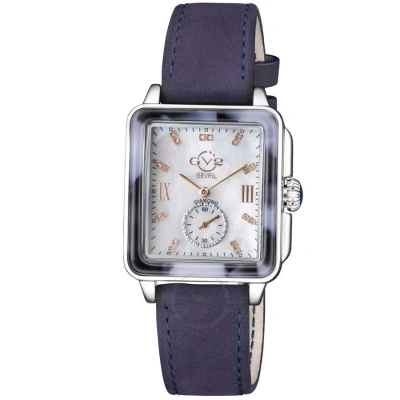 Gv2 By Gevril Bari Tortoise Mother Of Pearl Dial Ladies Watch 9244 In Blue / Gold Tone / Mop / Mother Of Pearl / Rose / Rose Gold Tone / Tortoise