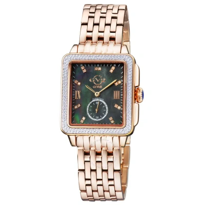 Gv2 By Gevril Bari Tortoise Mother Of Pearl Dial Ladies Watch 9250b In Gold Tone / Mop / Mother Of Pearl / Rose / Rose Gold Tone / Tortoise