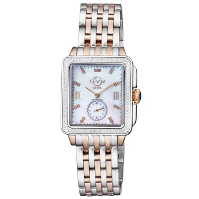 Gv2 By Gevril Bari Tortoise Mother Of Pearl Dial Ladies Watch 9254b In Two Tone  / Gold Tone / Mop / Mother Of Pearl / Rose / Rose Gold Tone / Tortoise