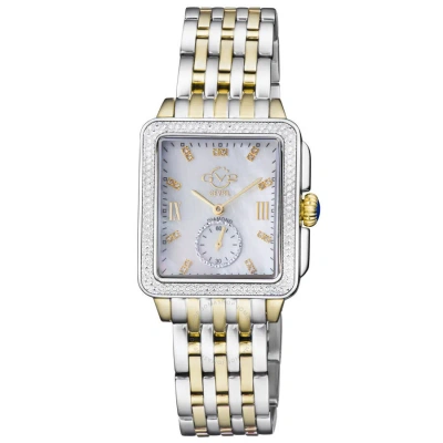 Gv2 By Gevril Bari Tortoise Mother Of Pearl Dial Ladies Watch 9255b In Two Tone  / Gold Tone / Mop / Mother Of Pearl / Tortoise / Yellow