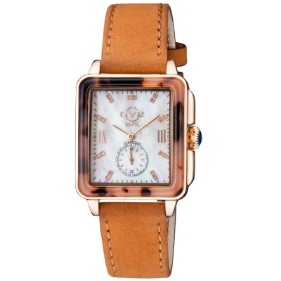 Gv2 By Gevril Bari Tortoise Quartz Ladies Watch 9245.1 In Brown / Gold Tone / Mop / Mother Of Pearl / Rose / Rose Gold Tone / Tortoise