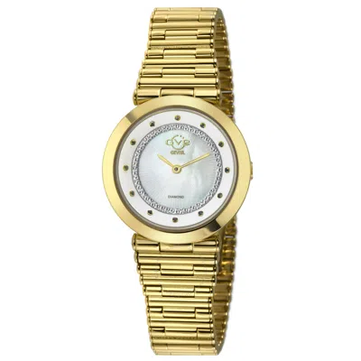 Gv2 By Gevril Burano Mother Of Pearl Dial Quartz Ladies Watch 14412b In Gold
