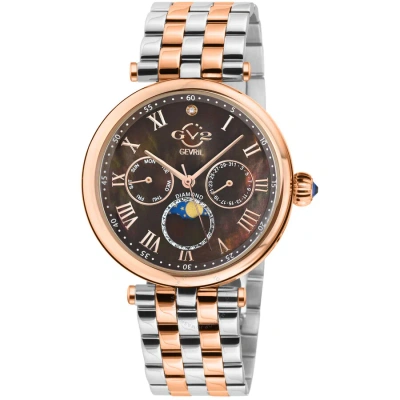 Gv2 By Gevril Florence Mother Of Pearl Dial Ladies Watch 12511 In Two Tone  / Gold Tone / Mop / Mother Of Pearl / Rose / Rose Gold Tone