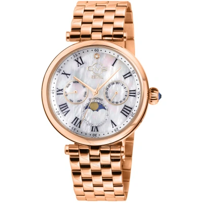 Gv2 By Gevril Florence Mother Of Pearl Dial Ladies Watch 12514 In Gold