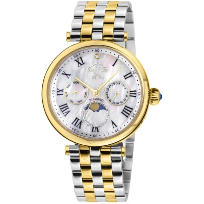Gv2 By Gevril Florence Mother Of Pearl Dial Ladies Watch 12515 In Two Tone  / Gold Tone / Mop / Mother Of Pearl / Yellow