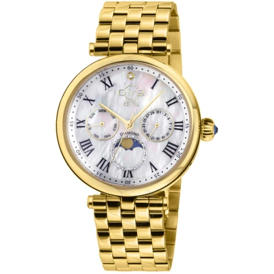 Gv2 By Gevril Florence Quartz Ladies Watch 12513 In Gold Tone / Mop / Mother Of Pearl / Yellow