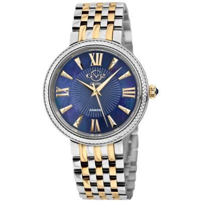 Gv2 By Gevril Genoa Diamond Mother Of Pearl Dial Ladies Watch 12534 In Two Tone  / Gold Tone / Mop / Mother Of Pearl / Yellow