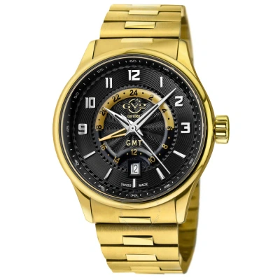 Gv2 By Gevril Giromondo Quartz Black Dial Men's Watch 42306b In Black / Gold Tone / Yellow