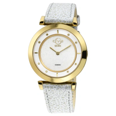 Gv2 By Gevril Lombardy Quartz Diamond White Dial Ladies Watch 14401 In Gold Tone / White / Yellow