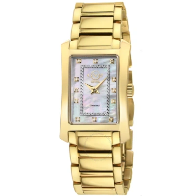 Gv2 By Gevril Luino Diamond Mother Of Pearl Dial Ladies Watch 14602b In Gold Tone / Mop / Mother Of Pearl / Yellow