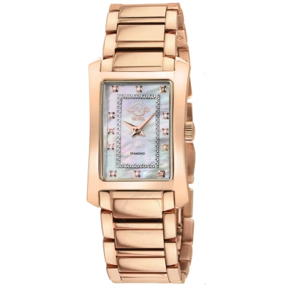 Gv2 By Gevril Luino Diamond Mother Of Pearl Dial Ladies Watch 14604b In Gold Tone / Mop / Mother Of Pearl / Rose / Rose Gold Tone