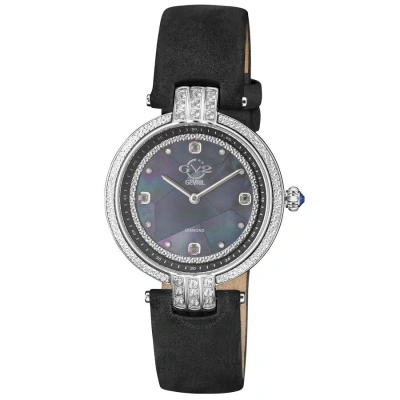 Gv2 By Gevril Matera Diamond Mother Of Pearl Dial Ladies Watch 12800 In Black / Mop / Mother Of Pearl
