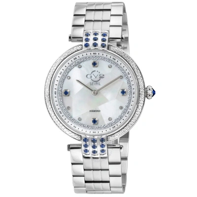 Gv2 By Gevril Matera Diamond Mother Of Pearl Dial Ladies Watch 12801b In Mop / Mother Of Pearl