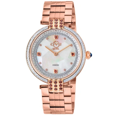 Gv2 By Gevril Matera Diamond Mother Of Pearl Dial Ladies Watch 12804b In Gold