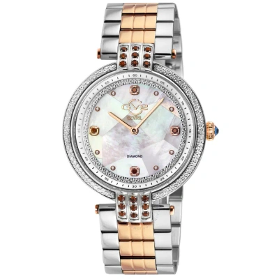Gv2 By Gevril Matera Diamond Mother Of Pearl Dial Ladies Watch 12810b In Two Tone  / Gold Tone / Mop / Mother Of Pearl / Rose / Rose Gold Tone
