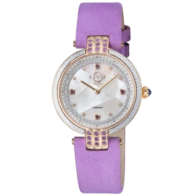 Gv2 By Gevril Matera Mother Of Pearl Dial Ladies Watch 12807 In Purple