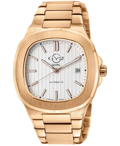 Gv2 By Gevril Men's Potente Automatic Rose Gold-tone Stainless Steel Watch 40mm