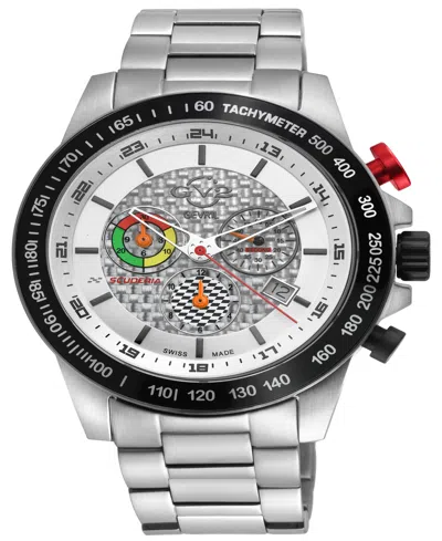 Gv2 By Gevril Men's Scuderia Silver-tone Stainless Steel Watch 45mm