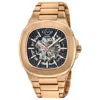 Gv2 By Gevril Men's Potente Automatic Ion Plating Rose Stainless Steel Bracelet Watch 40mm In Gold