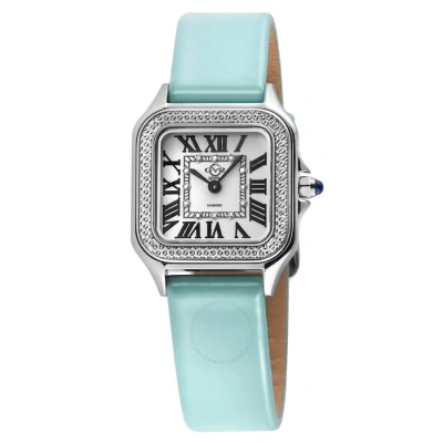 Gv2 By Gevril Milan Quartz White Dial Ladies Watch 12110-6 In Black / Blue / White