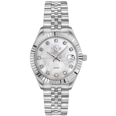 Gv2 By Gevril Naples Diamond Mother Of Pearl Dial Ladies Watch 12405 In Mop / Mother Of Pearl