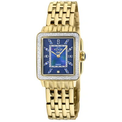 Gv2 By Gevril Padova Gemstone Diamond Mother Of Pearl Dial Ladies Watch 12333b In Gold Tone / Mop / Mother Of Pearl / Yellow