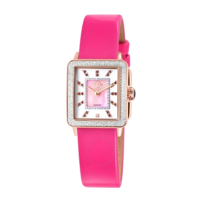 Gv2 By Gevril Padova Gemstone Diamond Mother Of Pearl Dial Ladies Watch 12336-8 In Pink