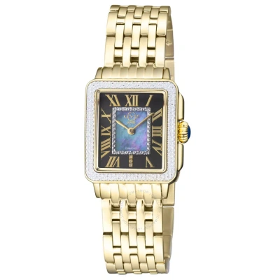 Gv2 By Gevril Padova Quartz Black Dial Ladies Watch 12307b In Black / Gold Tone / Mother Of Pearl / Yellow