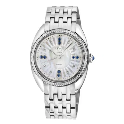 Gv2 By Gevril Palermo Diamond Mother Of Pearl Dial Ladies Watch 13101b In Mop / Mother Of Pearl