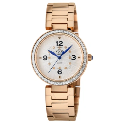 Gv2 By Gevril Piemonte Quartz White Dial Ladies Watch 14202b In Blue / Gold Tone / Rose / Rose Gold Tone / White