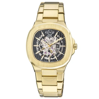Gv2 By Gevril Potente Automatic Black Dial Men's Watch 18115 In Black / Gold Tone / Yellow