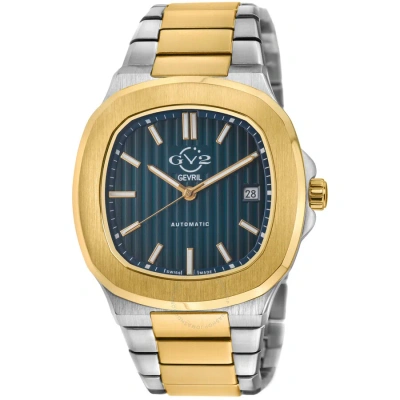Gv2 By Gevril Potente Automatic Blue Dial Men's Watch 18106 In Two Tone  / Blue / Gold Tone / Yellow