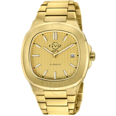Gv2 By Gevril Potente Automatic Gold Dial Men's Watch 18105 In Gold / Gold Tone / Yellow