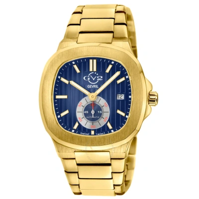 Gv2 By Gevril Potente Blue Dial Men's Watch 18302b In Blue / Gold Tone / Yellow