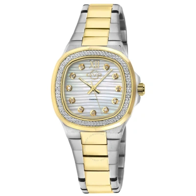 Gv2 By Gevril Potente Diamond Mother Of Pearl Dial Ladies Watch 18203b In Two Tone  / Gold Tone / Mop / Mother Of Pearl / Yellow