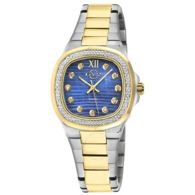 Gv2 By Gevril Potente Diamond Mother Of Pearl Dial Ladies Watch 18206b In Two Tone  / Gold Tone / Mop / Mother Of Pearl / Yellow