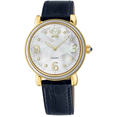 Gv2 By Gevril Ravenna Mother Of Pearl Dial Ladies Watch 12612 In Blue / Gold Tone / Mop / Mother Of Pearl / Yellow