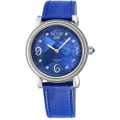 Gv2 By Gevril Ravenna Mother Of Pearl Dial Ladies Watch 12613 In Blue / Mop / Mother Of Pearl