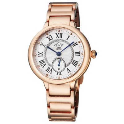Gv2 By Gevril Rome Quartz White Dial Ladies Watch 12201b In Blue / Gold Tone / Rose / Rose Gold Tone / White