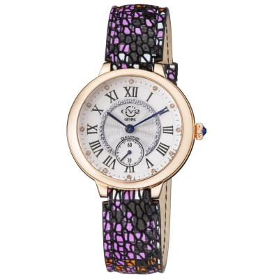 Gv2 By Gevril Rome Quartz White Dial Ladies Watch 12201s In Black / Blue / Gold Tone / Rose / Rose Gold Tone / White